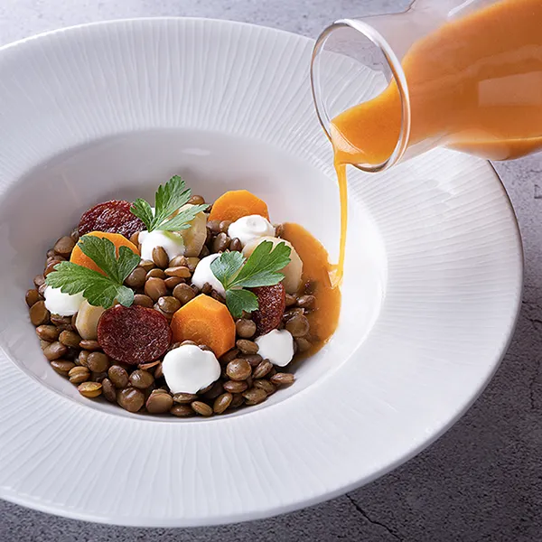 Tejfölös lencseleves